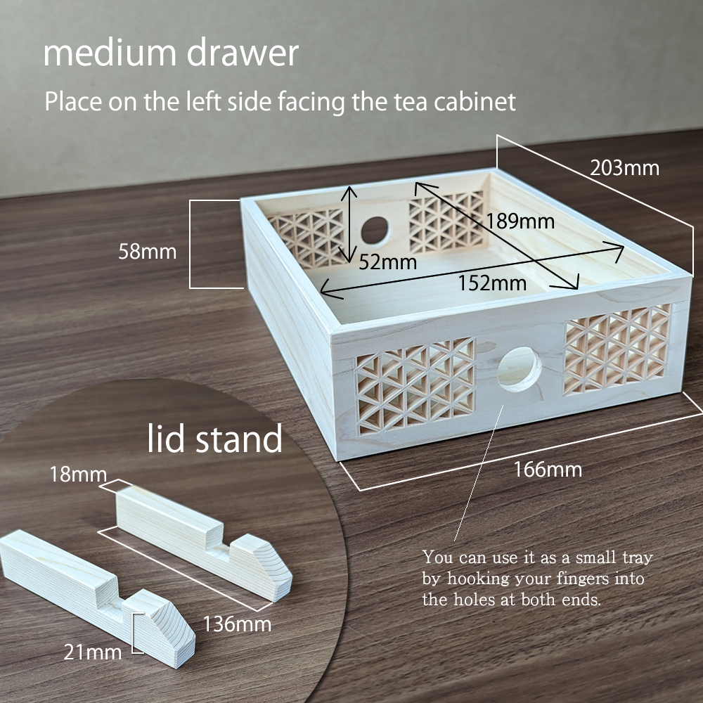 Armoire à thé artisanale Kumiko