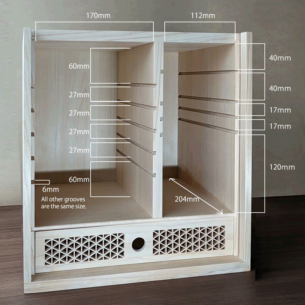 Armoire à thé artisanale Kumiko
