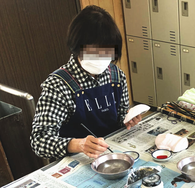 Ensemble de peinture de masques Kagura d'art populaire 赤鬼(Akaoni) & おたふく(Otafuku) Masque en papier mâché/Fait à la main