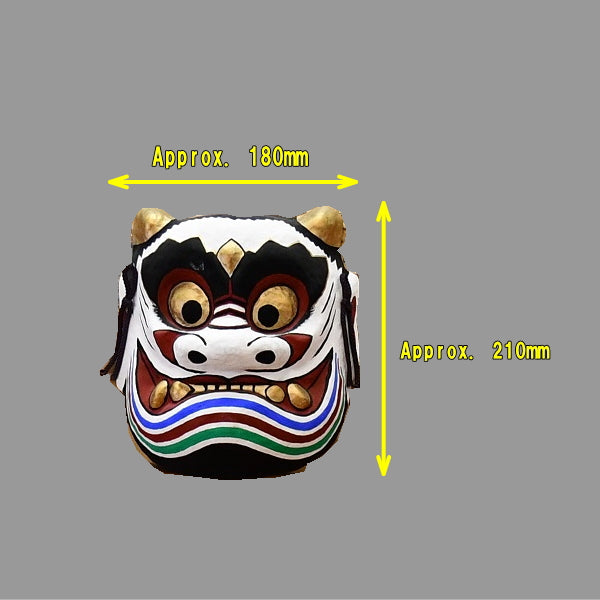 Art populaire Kagura masques peinture set 健御名方命(Takeminakata no Mikoto) Masque en papier mâché/Fait à la main