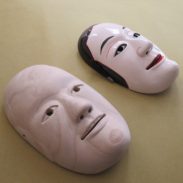 Ensemble de coloriage de masques 奇稲田姫 (Kagura Kushi Inada Hime) en bois/sculpté à la main/pour la danse kagura