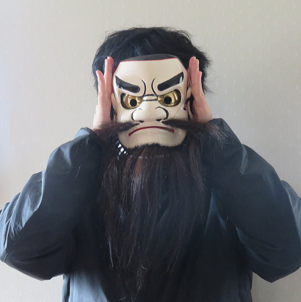 Ensemble de coloriage de masques Kagura 手力男命(Tajikarao no Mikoto) en bois/sculpté à la main/pour la danse kagura