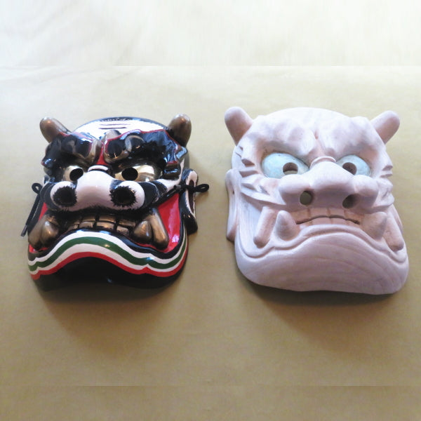 Ensemble de coloriage de masques Kagura 健御名方命(Takeminakata no Mikoto) en bois/sculpté à la main/pour la danse kagura