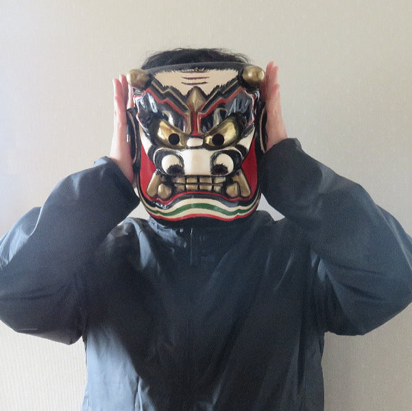 Ensemble de coloriage de masques Kagura 健御名方命(Takeminakata no Mikoto) en bois/sculpté à la main/pour la danse kagura