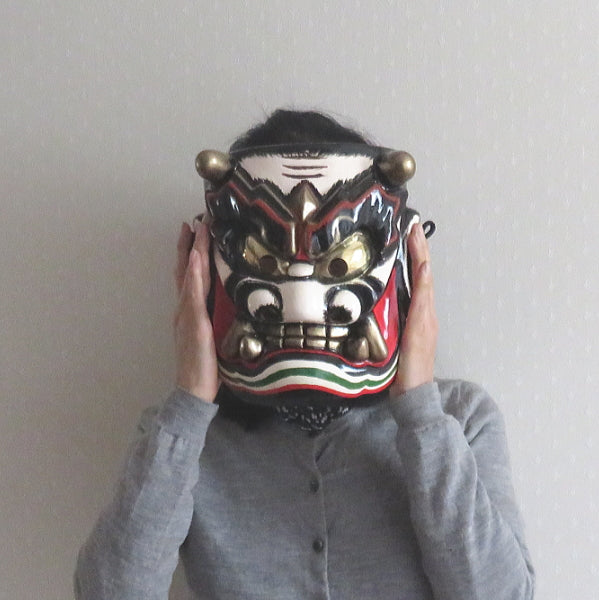 Ensemble de coloriage de masques Kagura 健御名方命(Takeminakata no Mikoto) en bois/sculpté à la main/pour la danse kagura