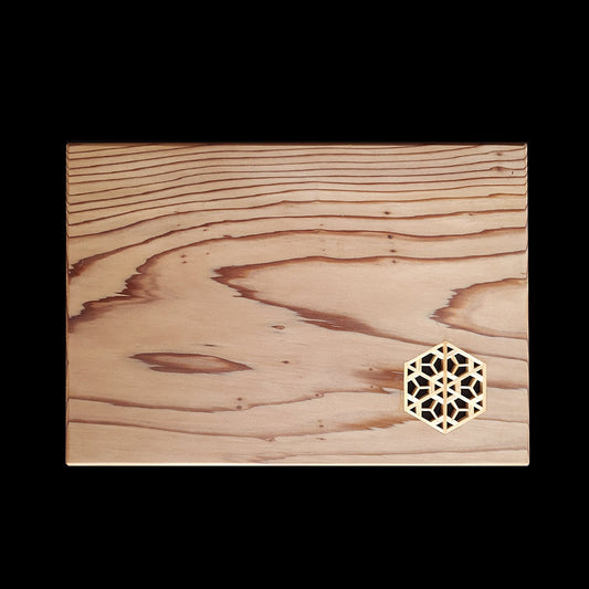 Kumiko craft "Hamaguriba" Thin board for flower vase/Flower stand/Cedar/Tea ceremony utensils