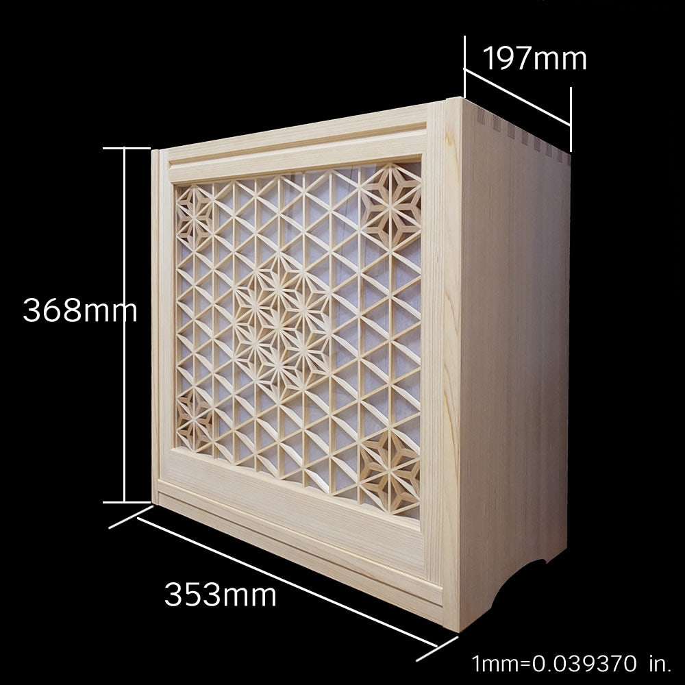 Matcha bowl display shelf made with kumiko　*Hexagon*