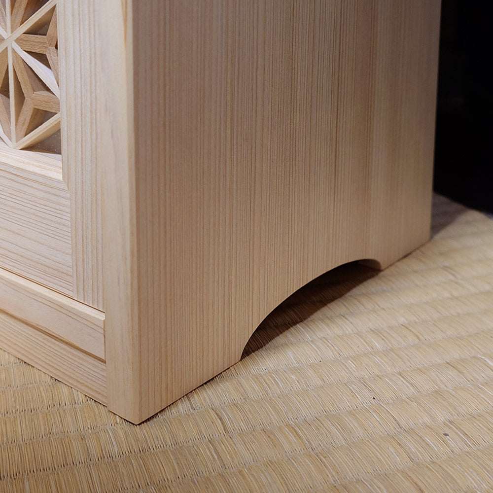 Matcha bowl display shelf made with kumiko　*Hexagon*