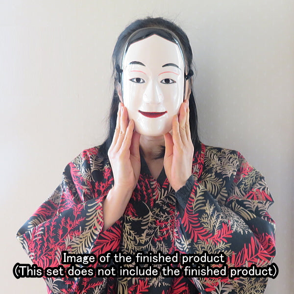 Kagura mask coloring set【Simple version】奇稲田姫 (Kushi Inada Hime) Wooden/Hand-carved/for kagura dance