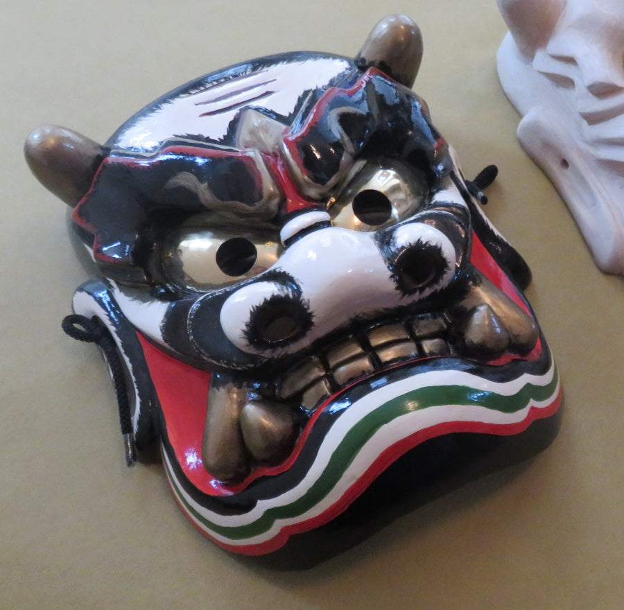 Kagura mask of Takeminakata no Mikoto (健御名方命)Wooden/Hand-carved/for kagura dance