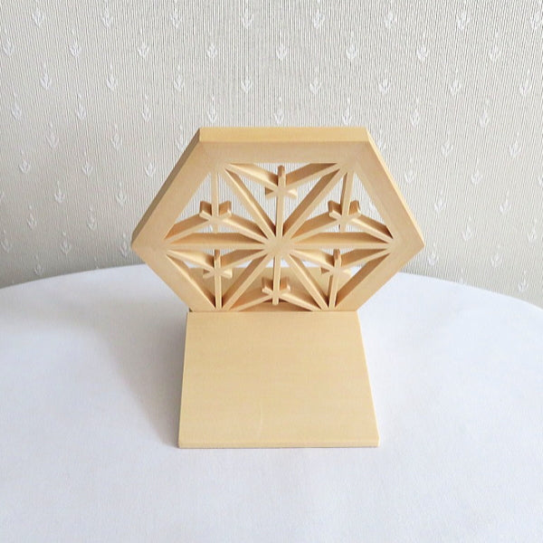 Kumiko craft smartphone stand *Unique hemp leaf*