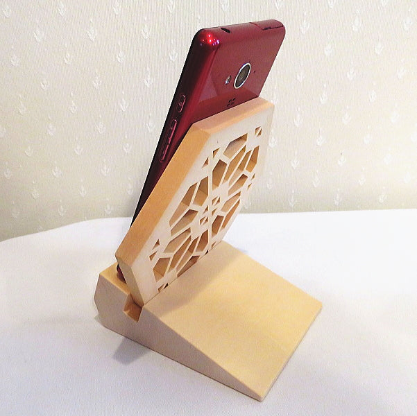 Kumiko craft smartphone stand *Sakura Turtle shell*