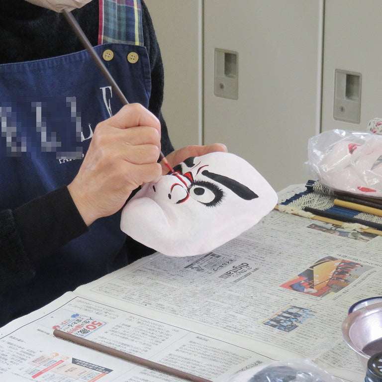 神楽面の絵付けセット 須佐之男命(スサノオノミコト)＆奇稲田姫(クシ