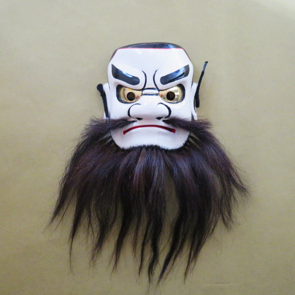 Kagura mask of Tajikarao no Mikoto (手力男命) Wooden/Hand-carved/for kagura dance