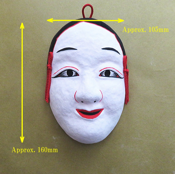 Folk art Kagura masks painting set 須佐之男命 (Susano ono Mikoto)& 奇稲田姫 (Kushi Inada Hime) Papier-mache mask/Handmade